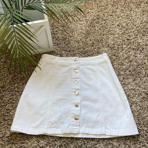 White Denim Skirt